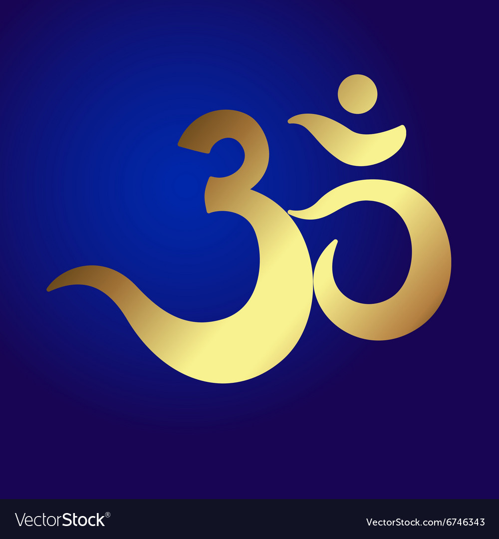 Om or Aum Indian sacred sound original mantra a Vector Image