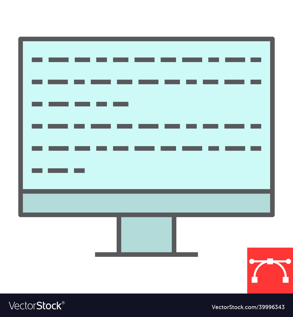 Programming color line icon