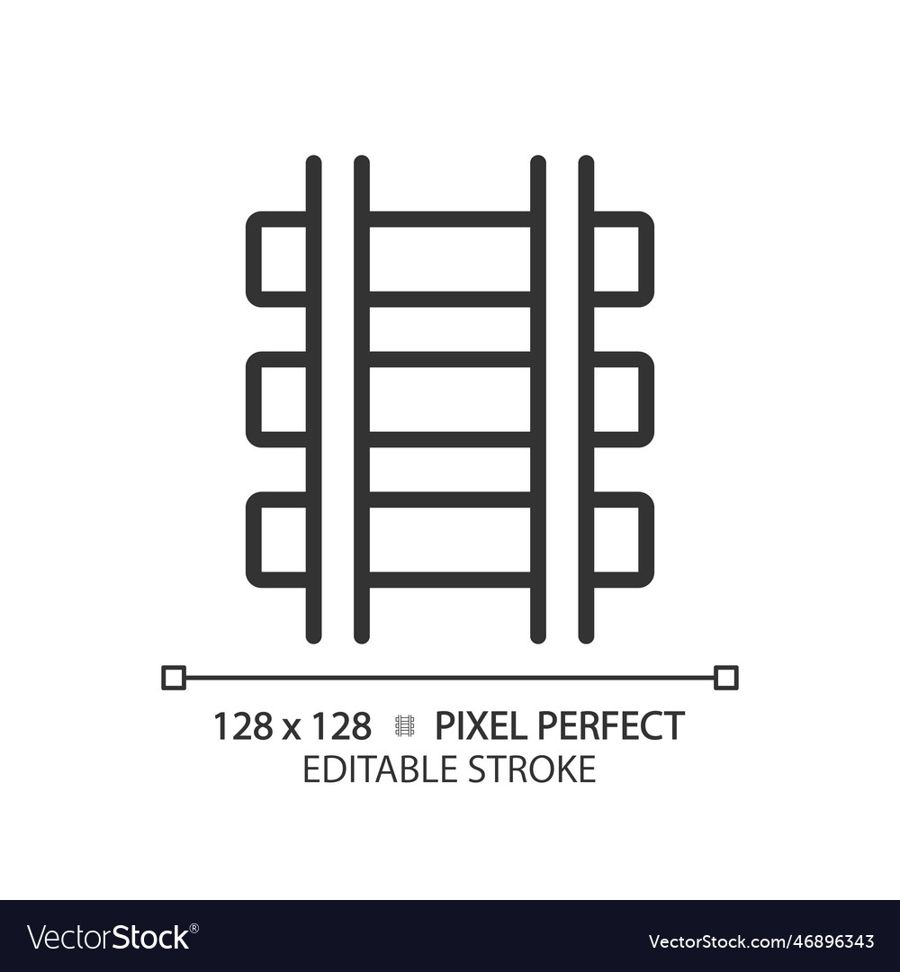 Rails pixel perfect linear icon vector image Rails pixel perfect linear icon