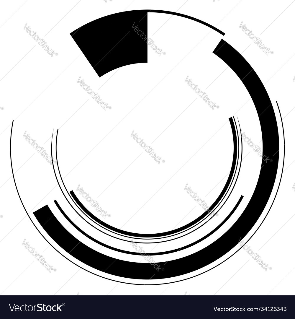 Sci-fi concentric geometric ring circle ui gui vector image Sci-fi concentric geometric ring circle ui gui