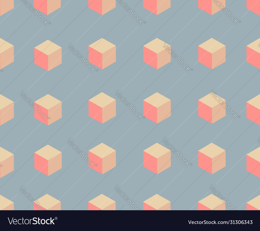 Square shape abstract seamless pattern vector image Square shape abstract seamless pattern