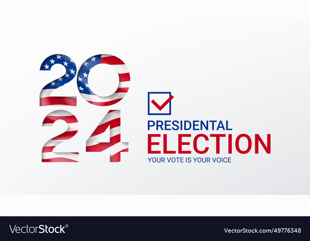 2024 us presidential election banner Royalty Free Vector