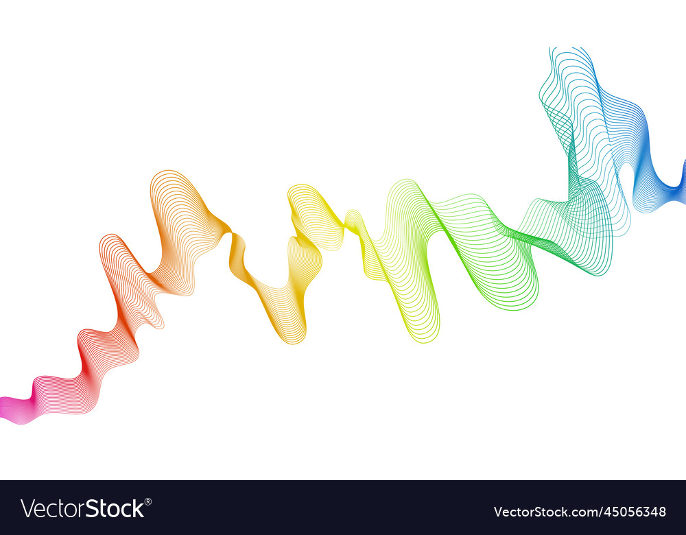 Abstract backdrop with wave gradient lines