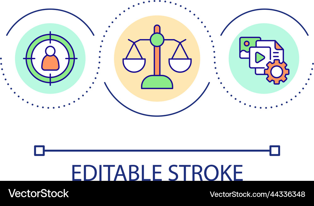 Analyze clients data loop concept icon Royalty Free Vector
