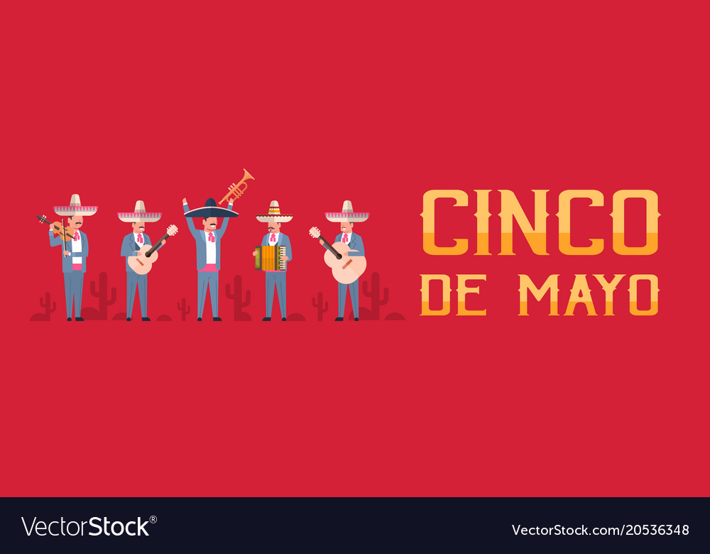 Cinco de mayo festival poster with group