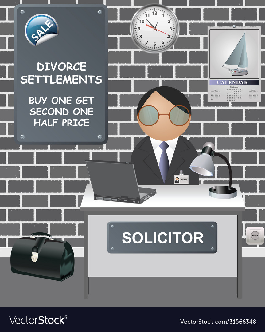 Comische Anwaltsbüro vector image Comische Anwaltsbüro
