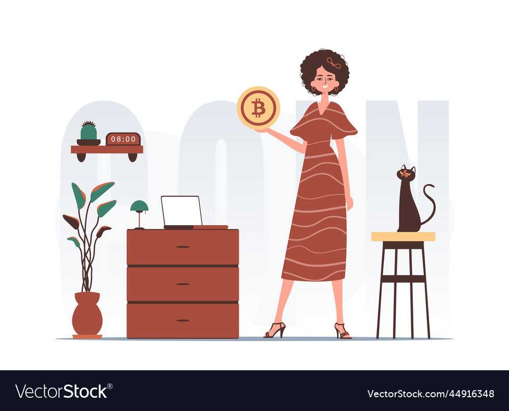 Concept of mining and extraction bitcoin