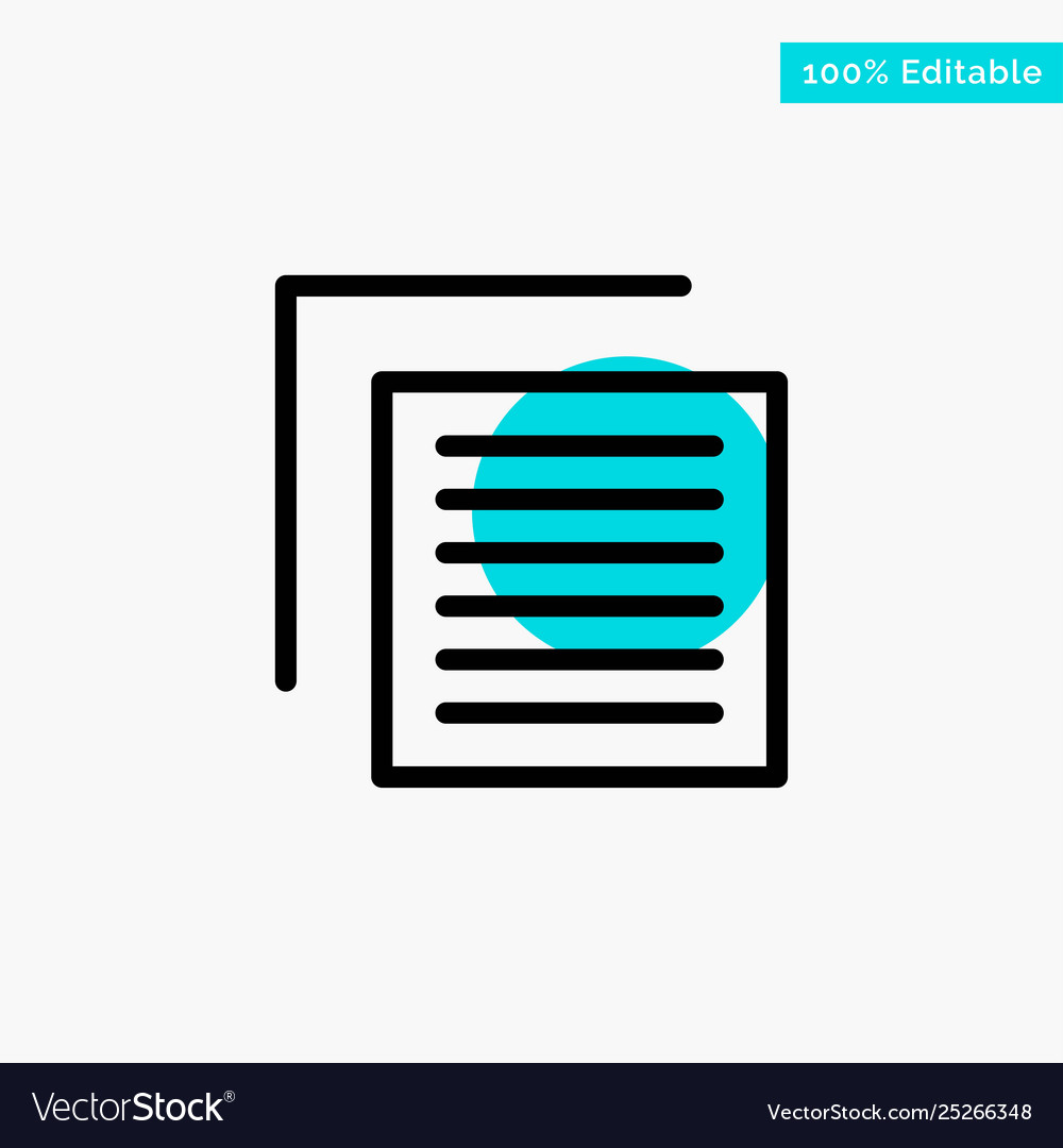 Document file user interface turquoise highlight