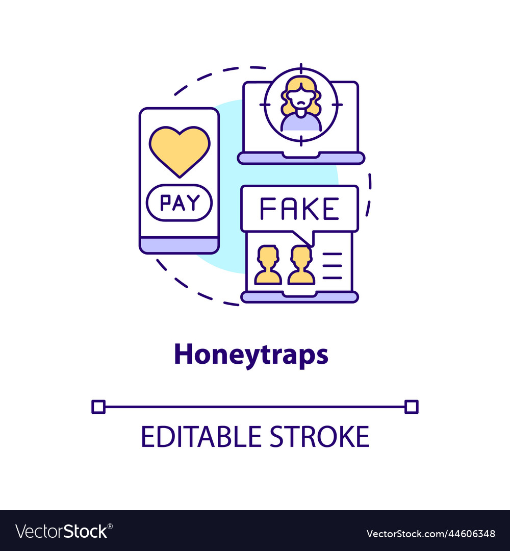 Honeytraps concept icon vector image Honeytraps concept icon