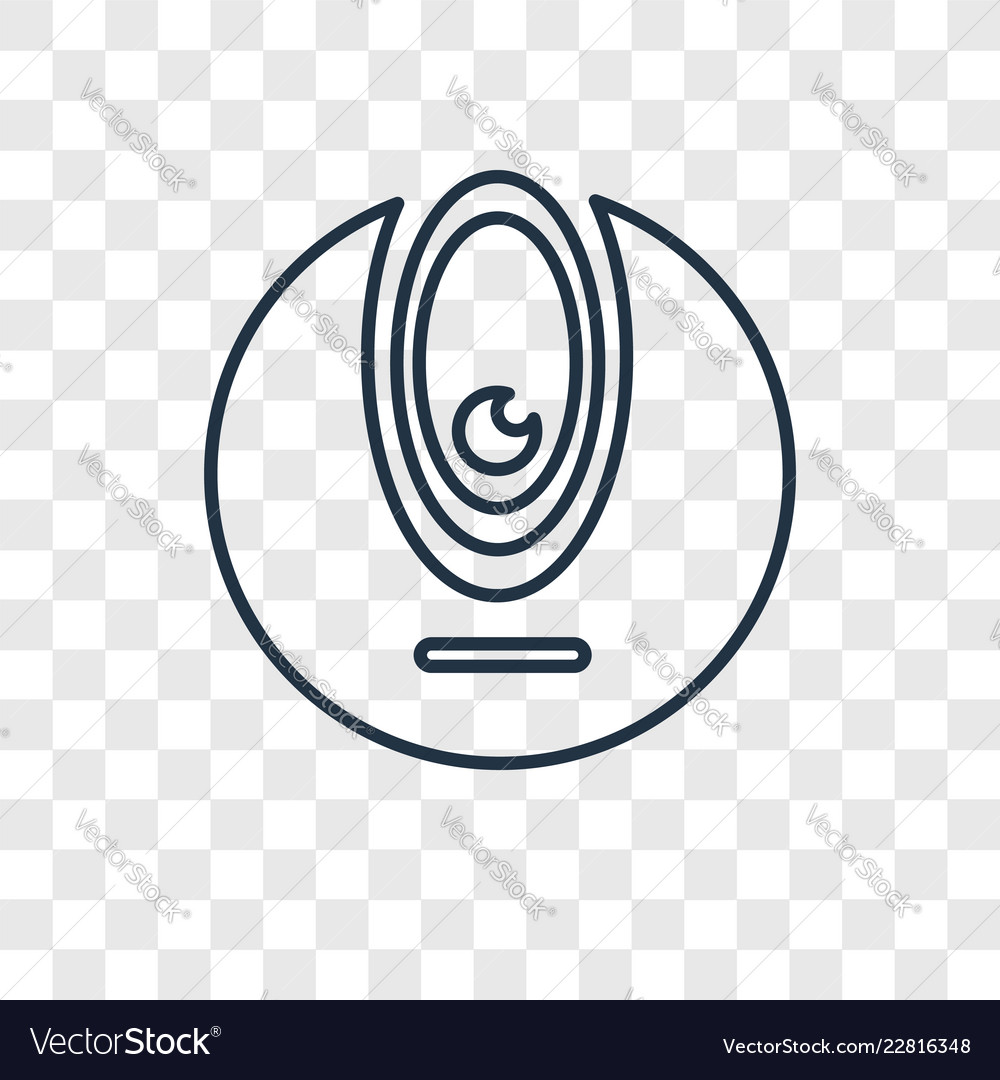 Nerd concept linear icon isolated on transparent vector image Nerd concept linear icon isolated on transparent