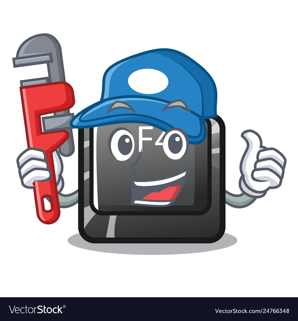 Plumber button f4 on mascot computer