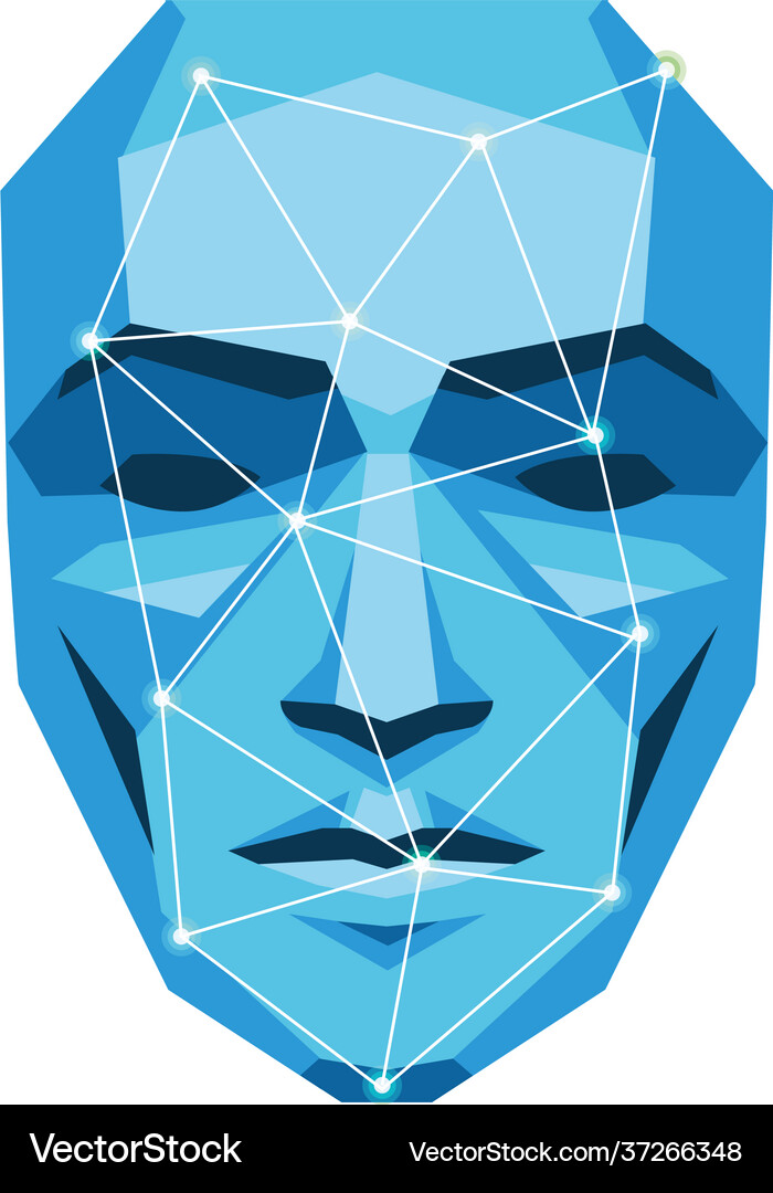 Recognition human face Royalty Free Vector Image