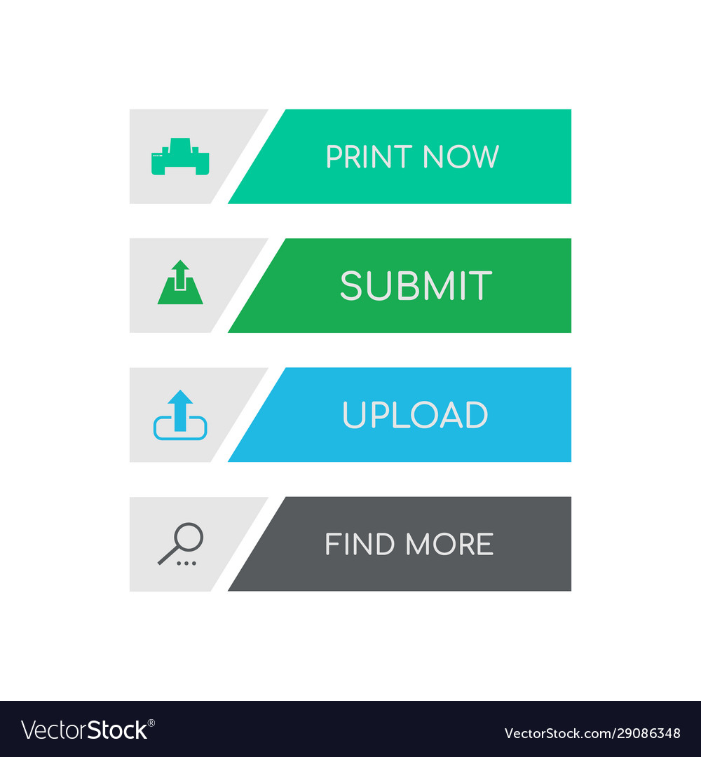 Web and ui application color button icon