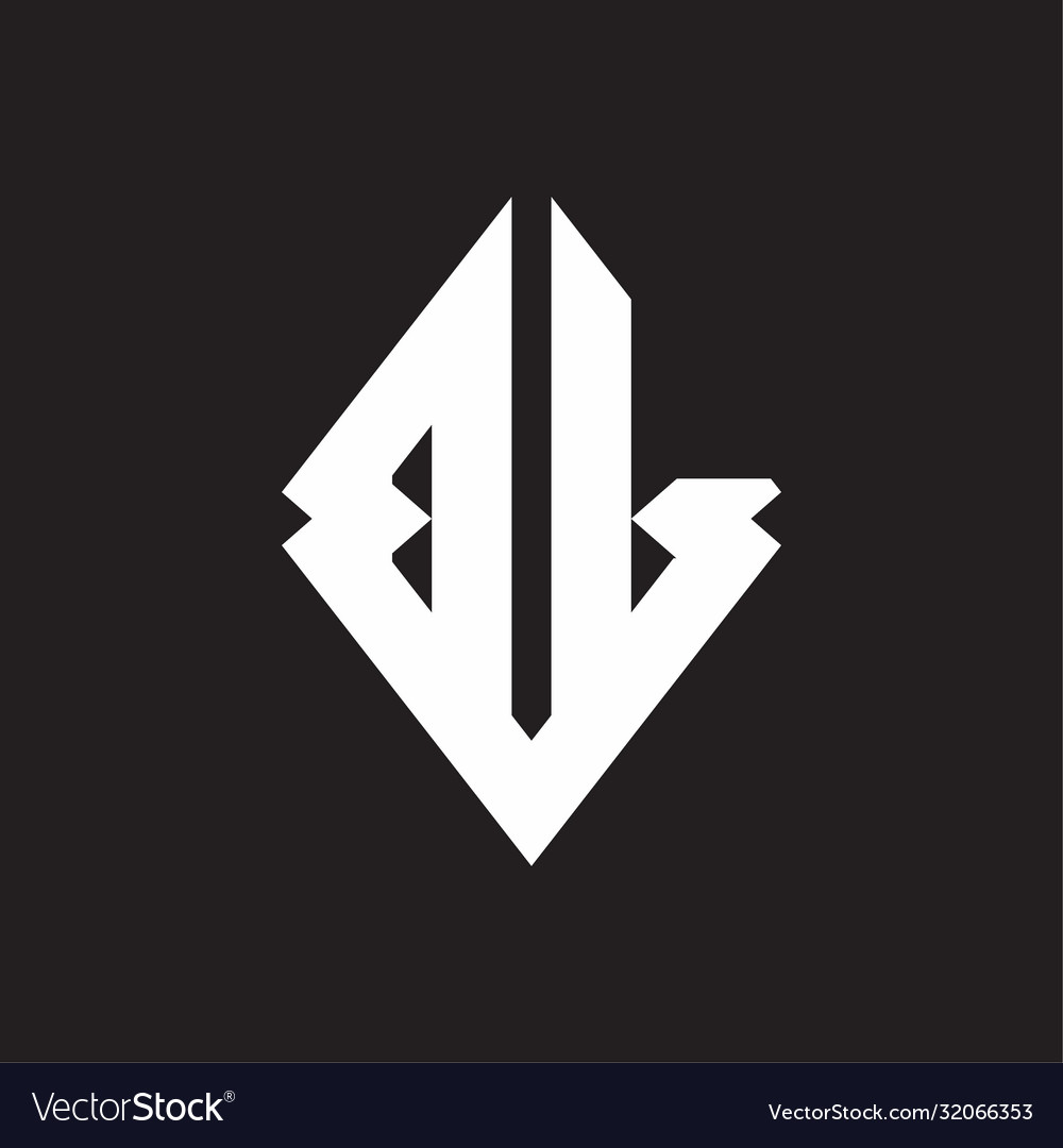Bl logo monogram with sharp square design template