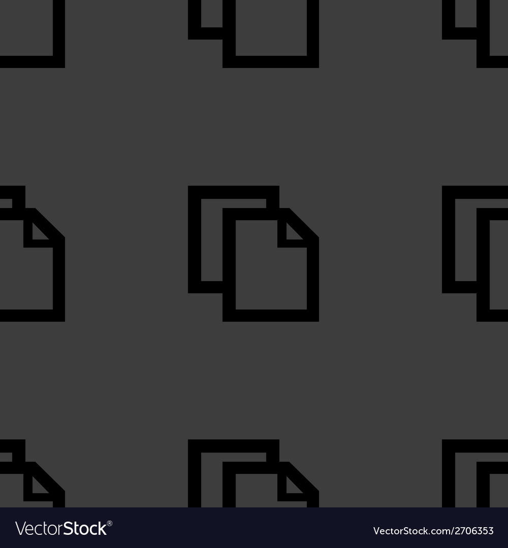 Blank paper web icon flat design seamless pattern Vector Image