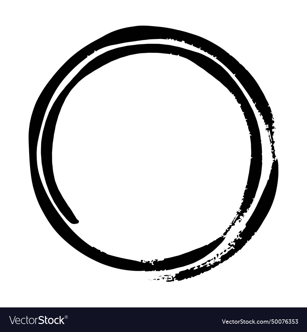 Circle frame border grunge background shape Vector Image