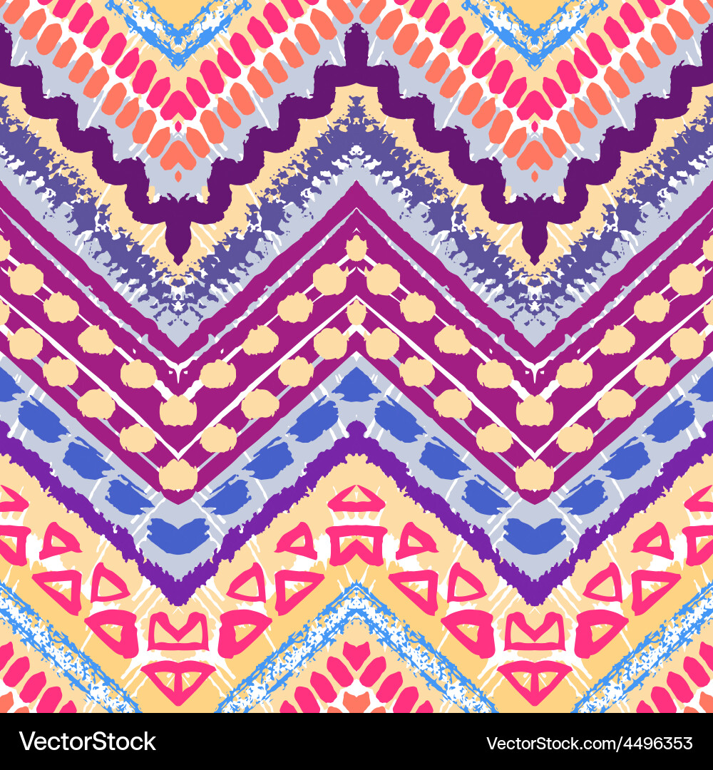 Hand drawn painted seamless pattern Royalty Free Vector
