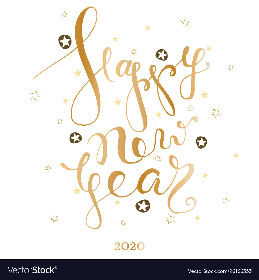 Nappy new year 2020 confetti postcard decoration