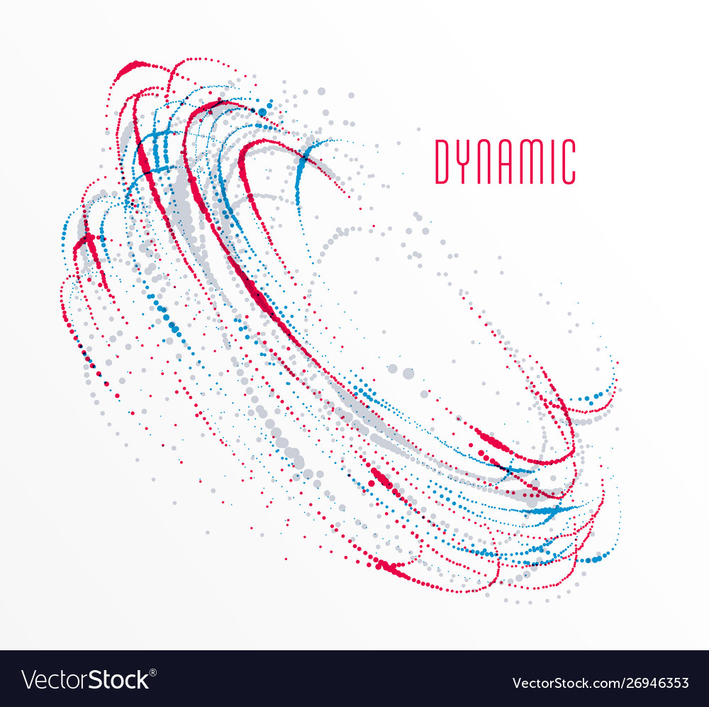 Particle flow whirlpool colorful abstract vector image Particle flow whirlpool colorful abstract