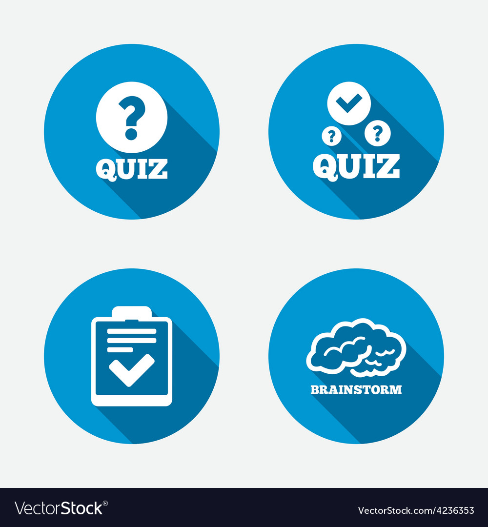 Quiz & Brain Icons - Checklists