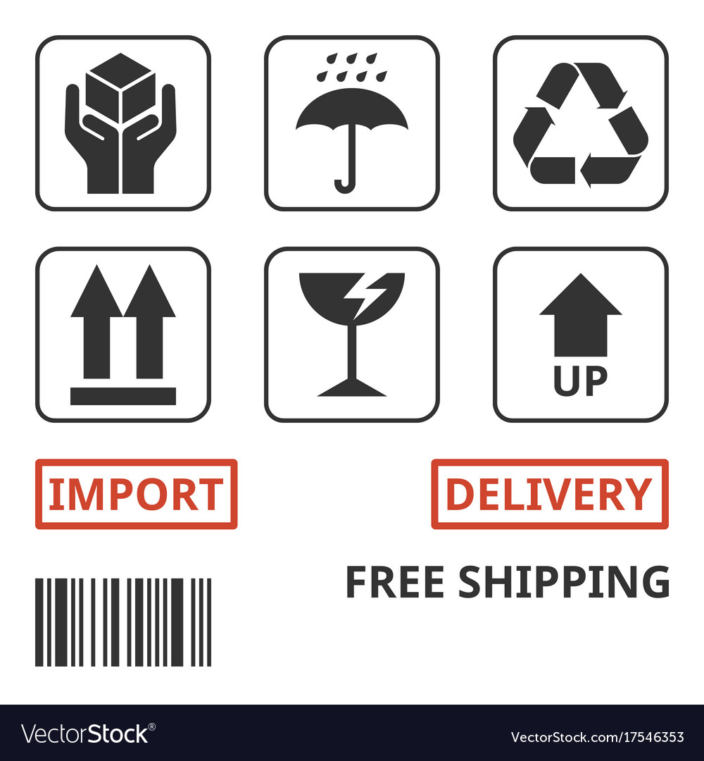 Shipping and package handing symbol Royalty Free Vector