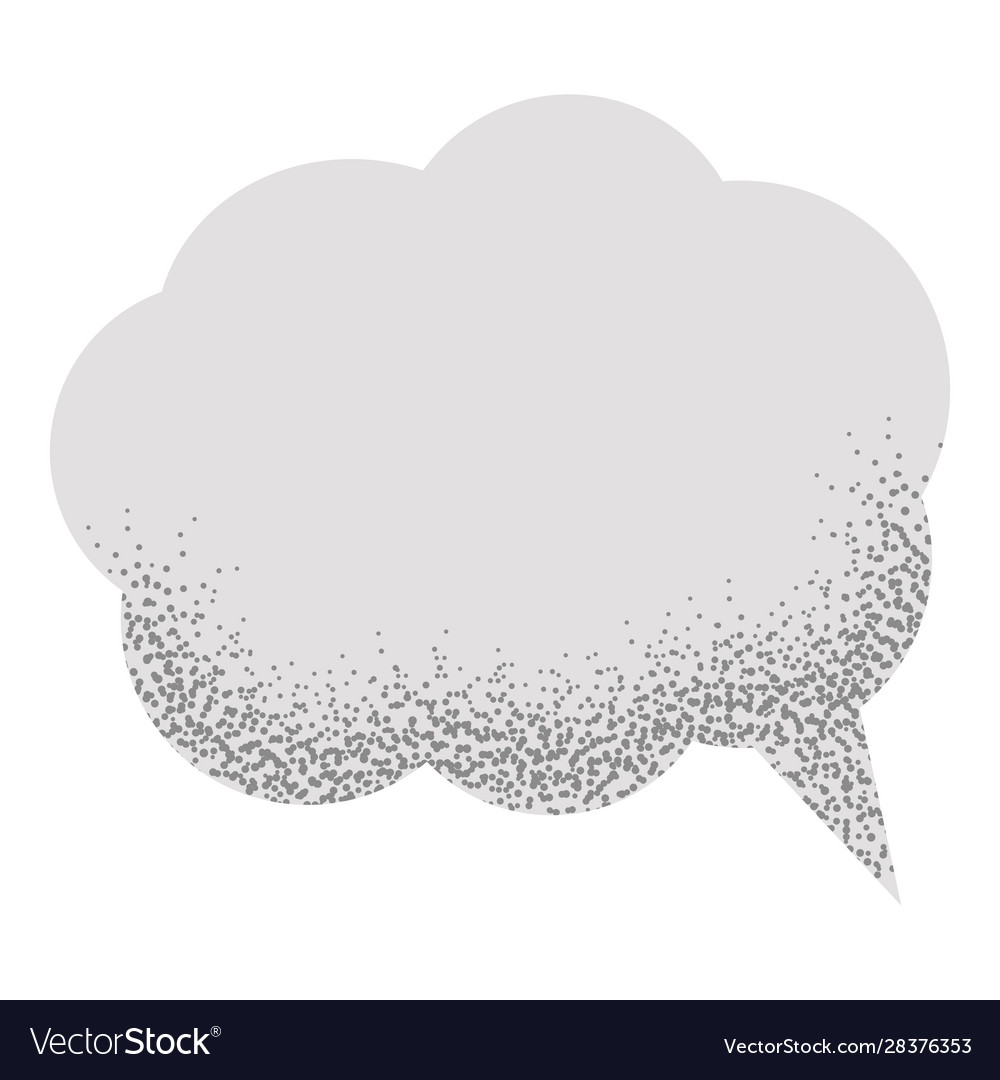 Speech empty bubble with noise sand texture