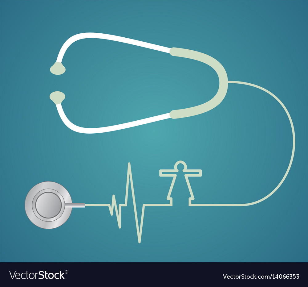 Stethoscope in the shape of heart