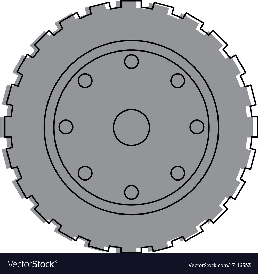 Tractor tire isolated icon