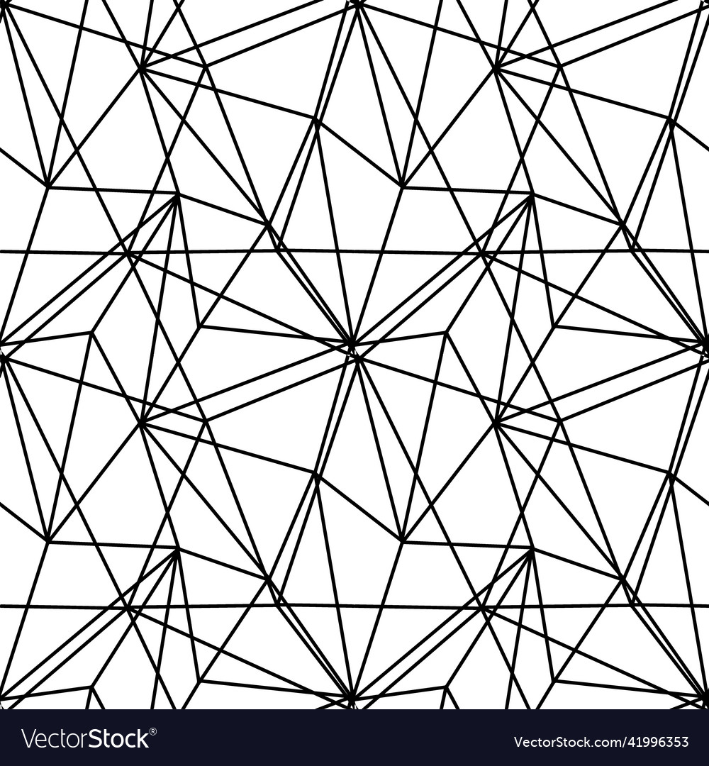Triangle mosaic of thin lines seamless pattern