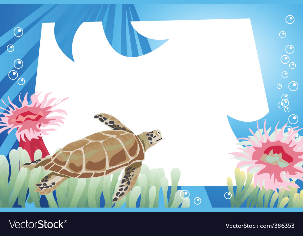 Turtle background Royalty Free Vector Image - VectorStock