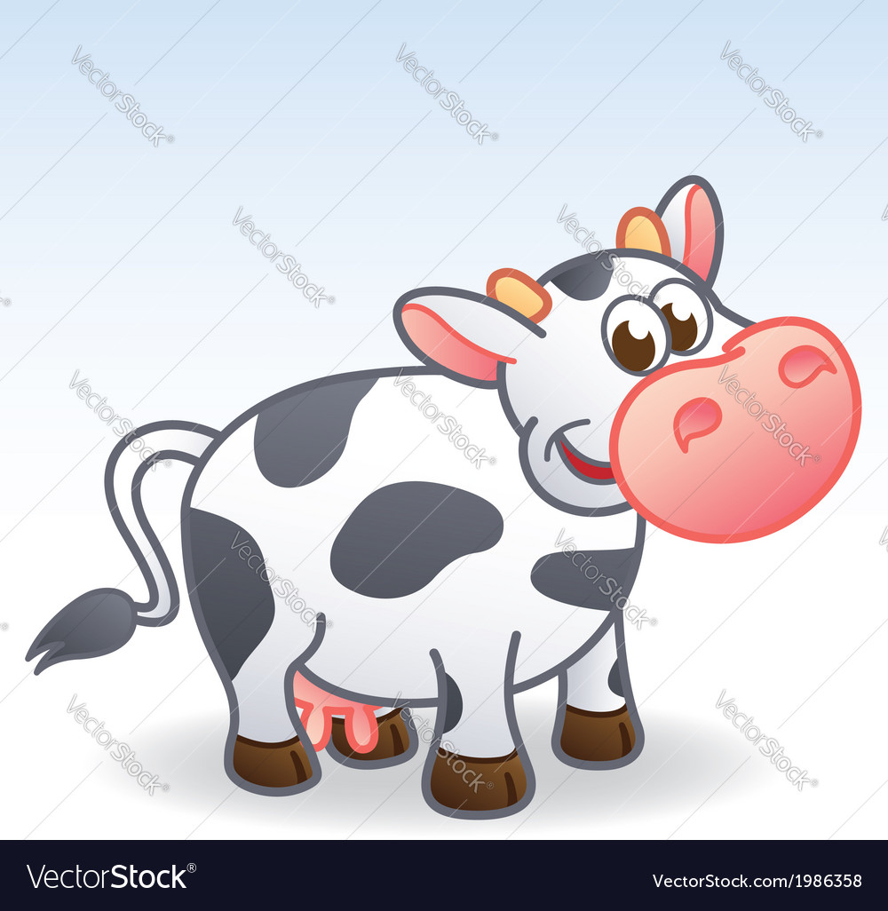 Cartoon cow Royalty Free Vector Image - VectorStock