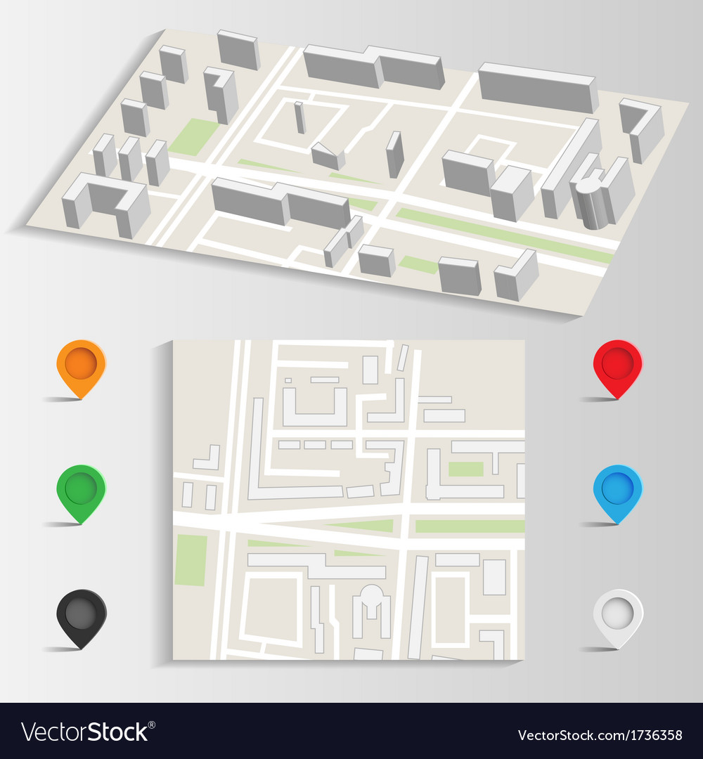 City map and landmarks