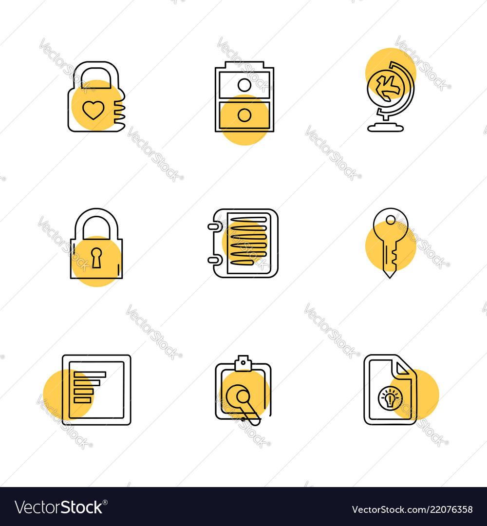Files document clipboard write eps icons set