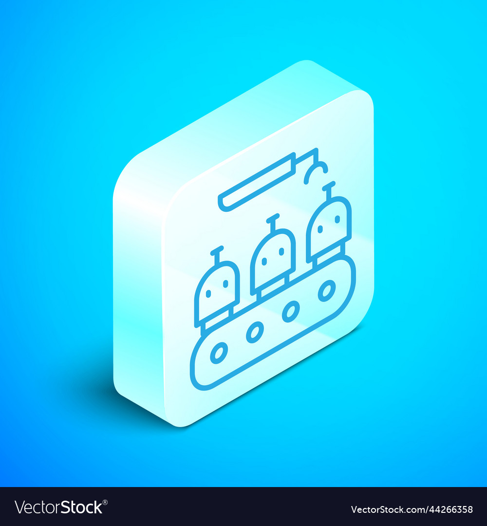 Isometric line robotic arm assemble mechanic Vector Image Isometric line robotic arm assemble mechanic