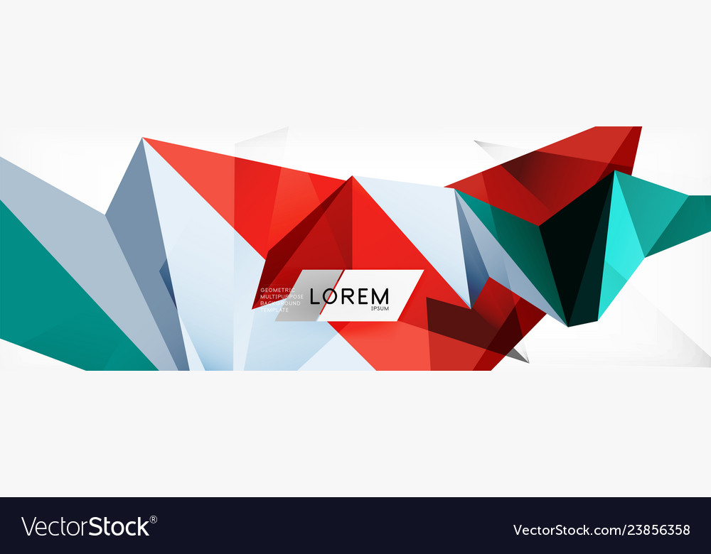 Mosaic triangular low poly style abstract vector image Mosaic triangular low poly style abstract
