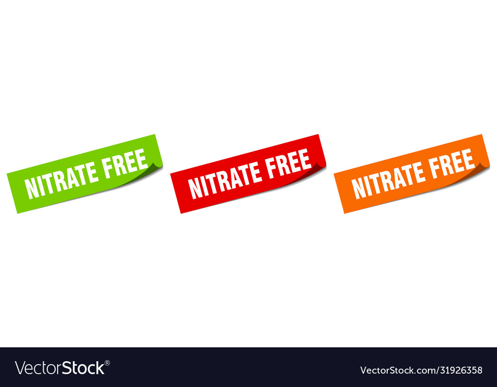Nitrat freie Aufkleber Quadrat isoliert