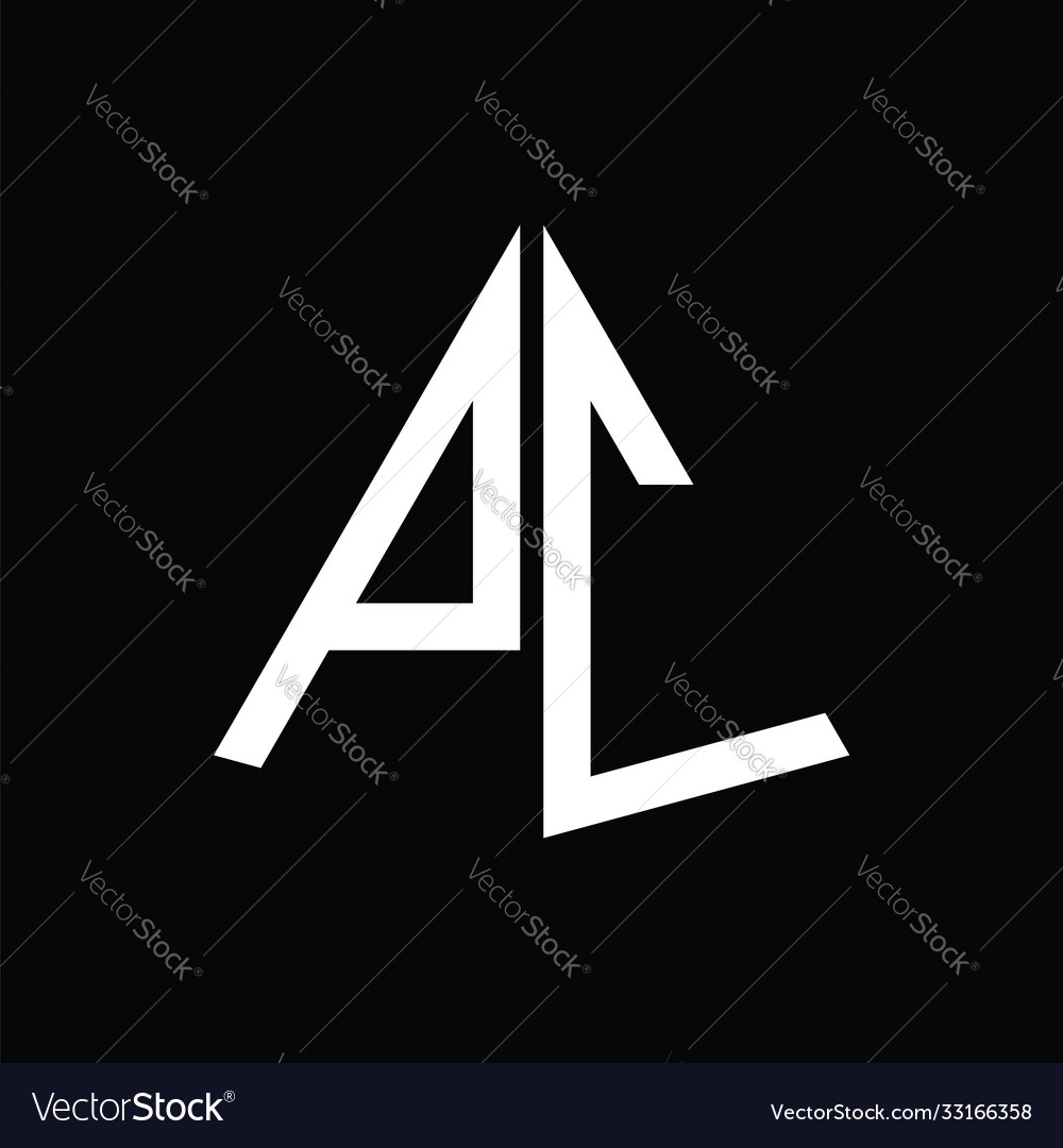 P c white triangle initials with a black