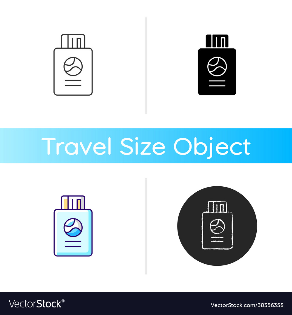 Passport with tickets icon vector image Passport with tickets icon