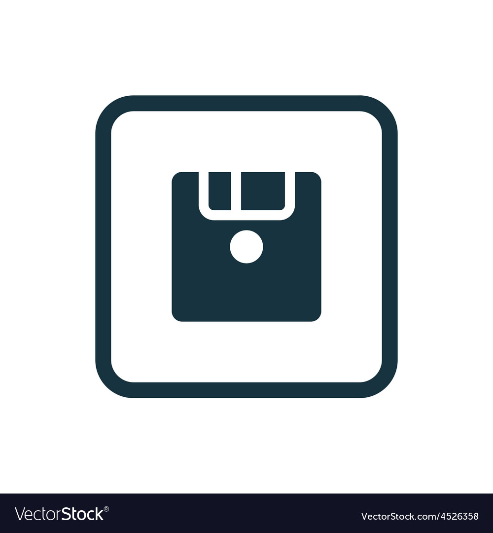 Rounded Save Button Icon