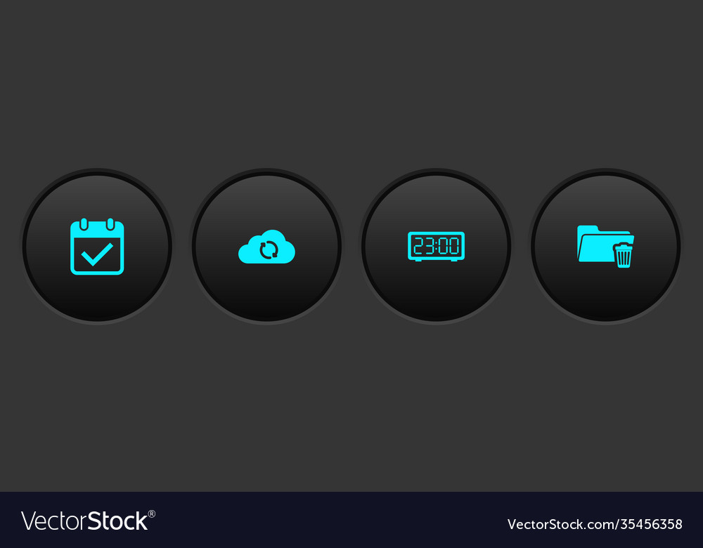 Set calendar with check mark cloud sync refresh Vector Image Set calendar with check mark cloud sync refresh