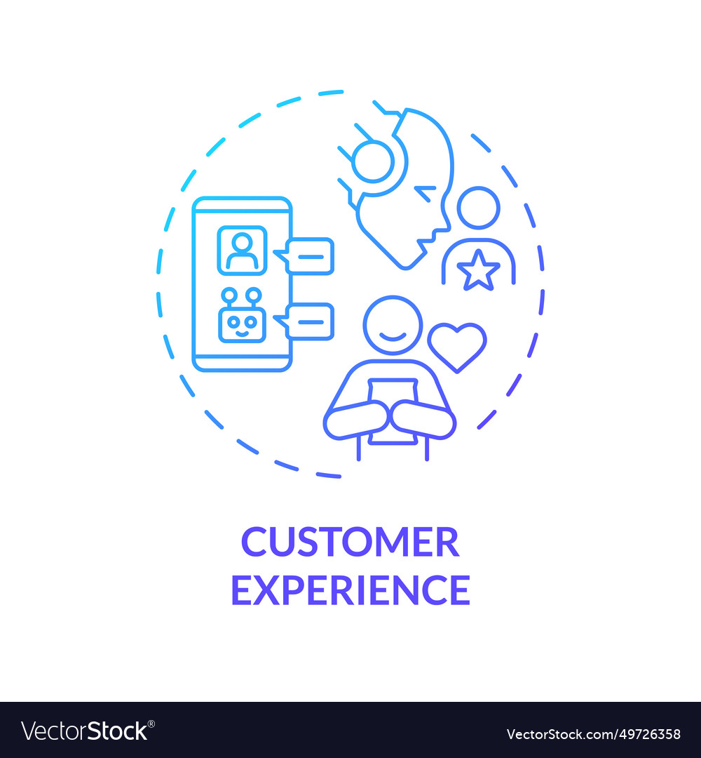 Thin line simple gradient customer experience