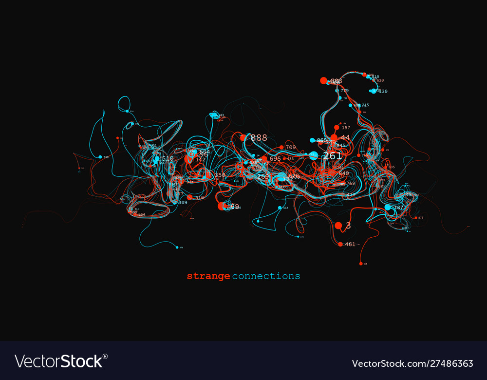 Abstract colorful big data information vector image Abstract colorful big data information