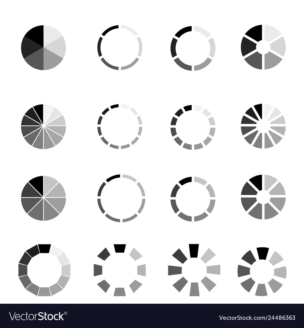 Circular loading sign isolated on white