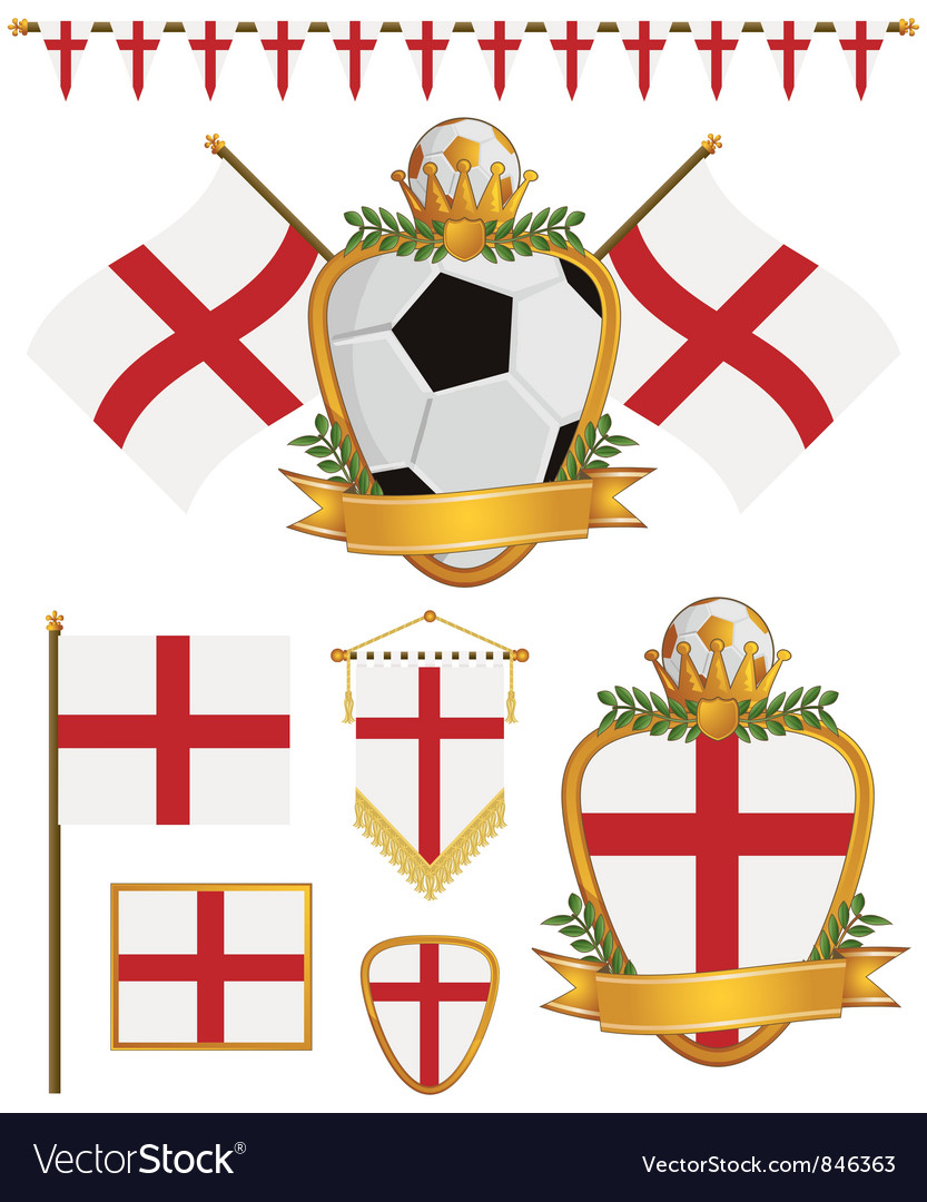 Download England flags Royalty Free Vector Image - VectorStock