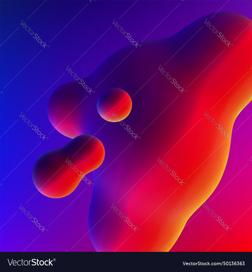 Fluid design liquid blobs with vibrant intense Vector Image Fluid design liquid blobs with vibrant intense
