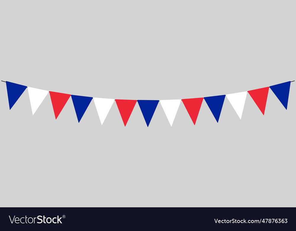 France bunting garland string of triangular flags