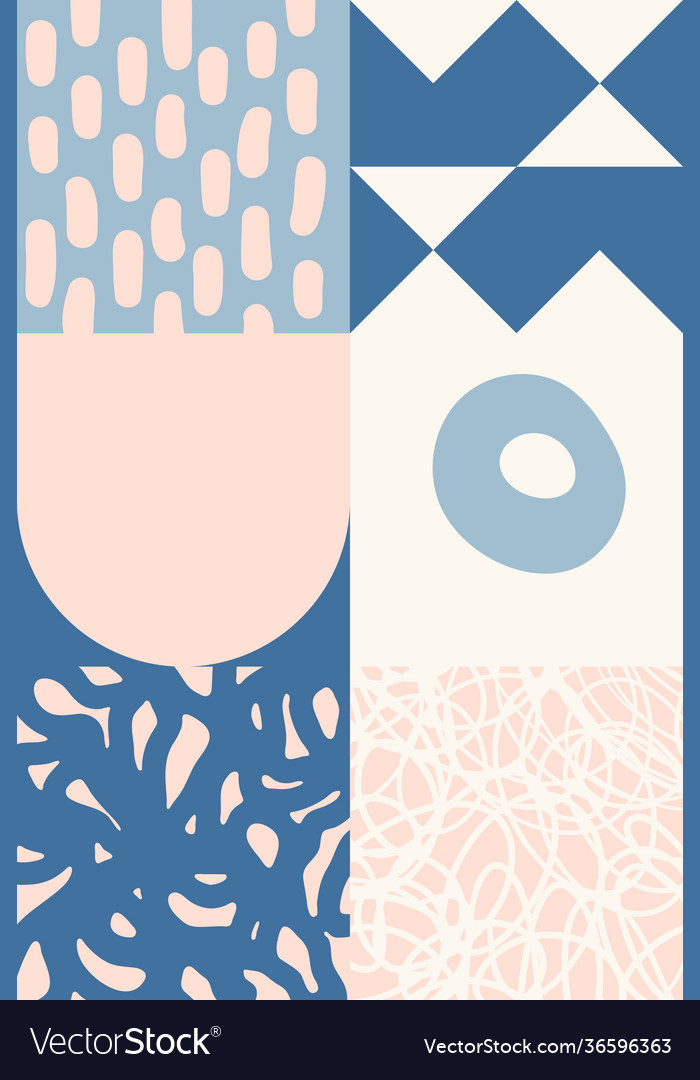 Naive art pattern design vector image Naive art pattern design