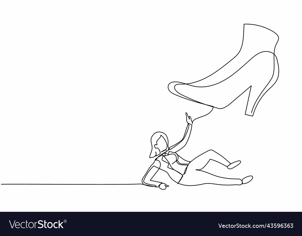 Single continuous line drawing small vector image Single continuous line drawing small