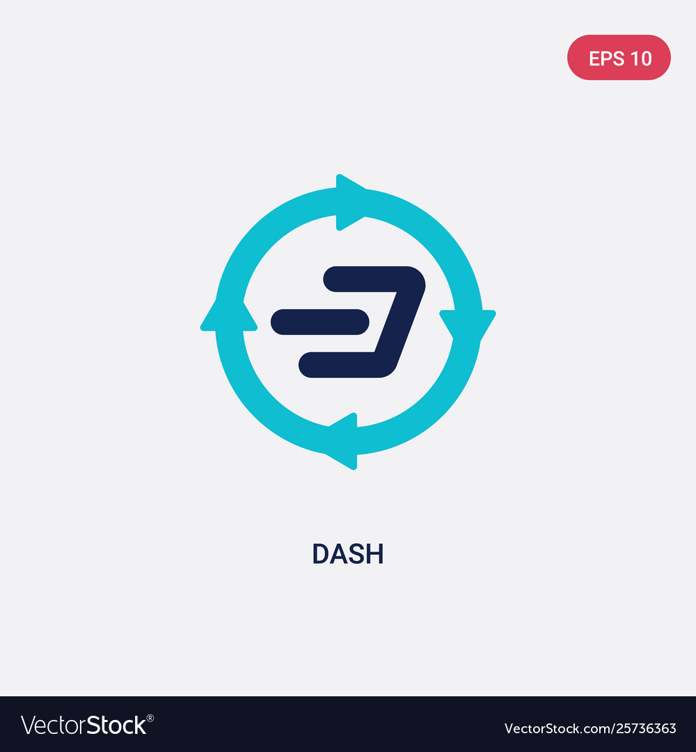 Two color dash icon from blockchain concept vector image Two color dash icon from blockchain concept