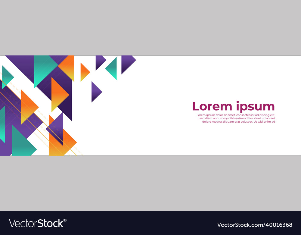 Abstract colorful banner design web template set